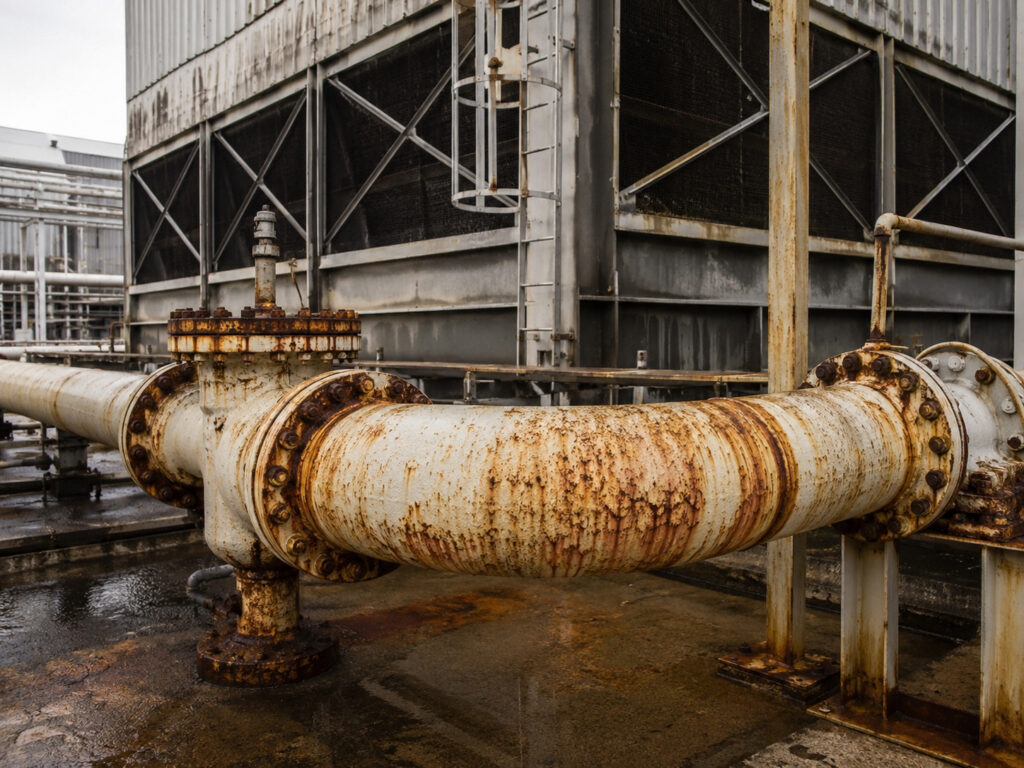 Corrosion in cooling water pipe