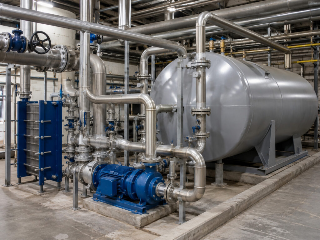Industrial pump and tank room