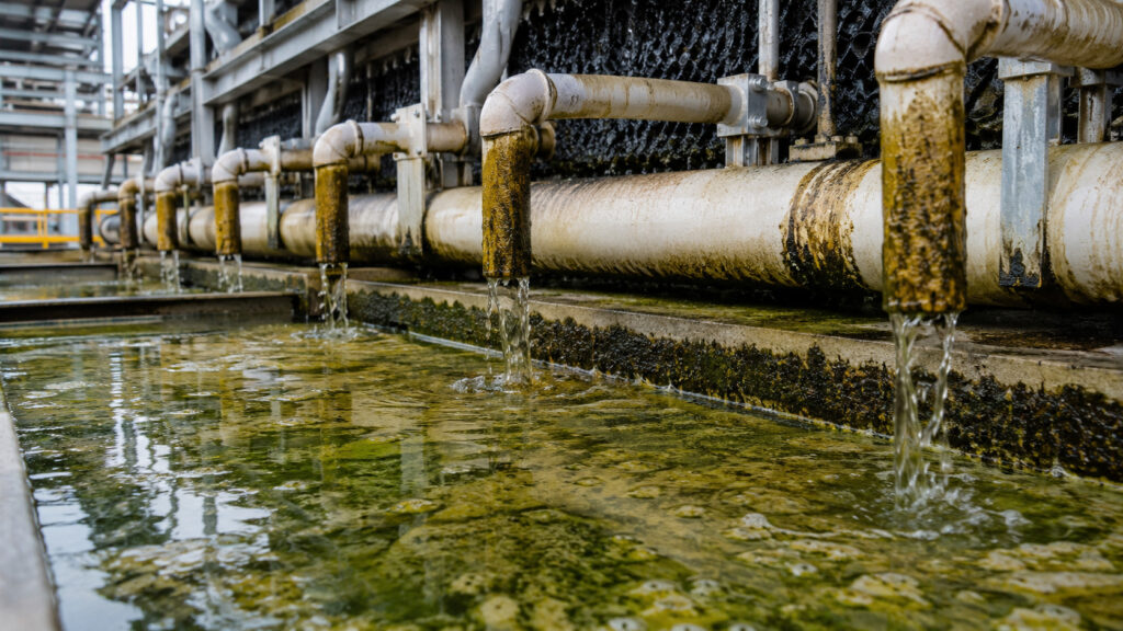 Microbiological in cooling water parts