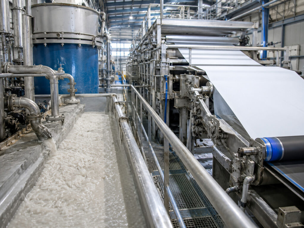 Paper milp pulp and rollers