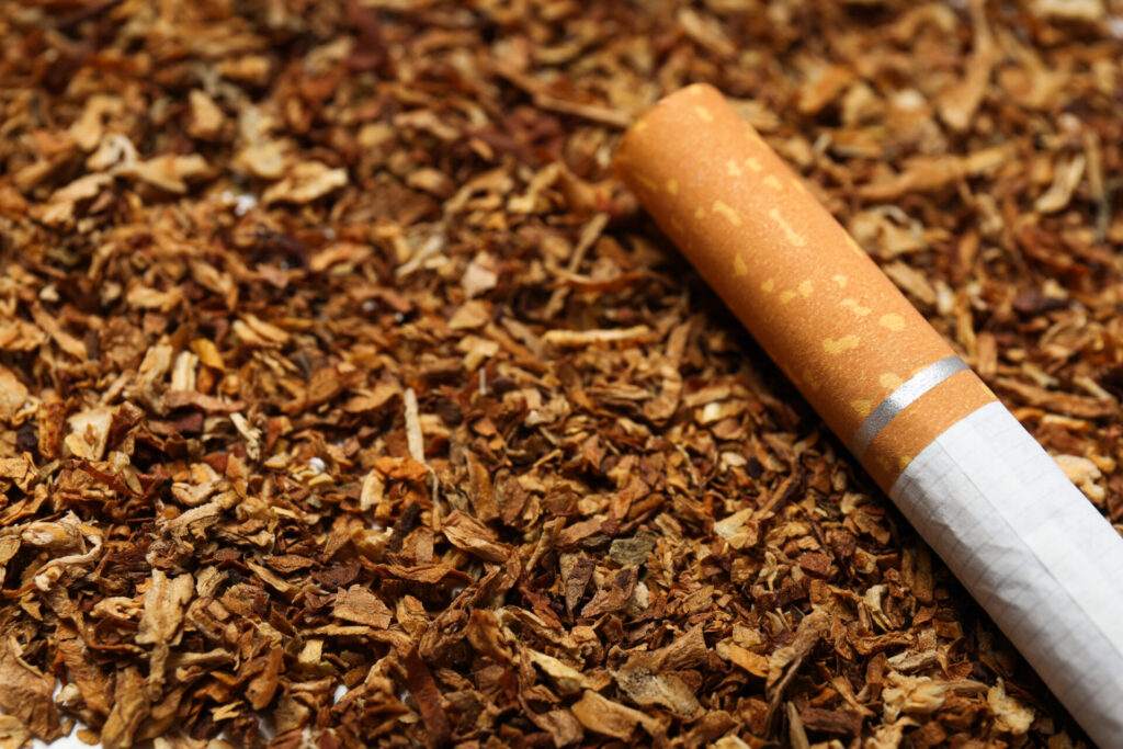 Concept of addiction to smoking, tobacco and cigarette.