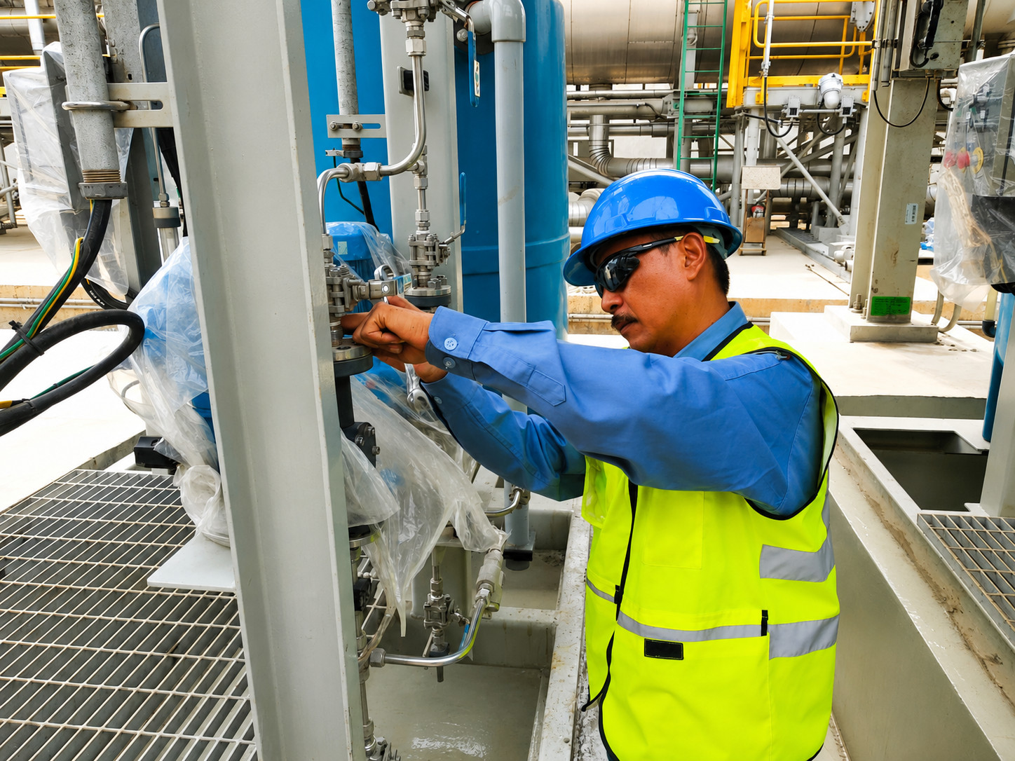 Engineer ZI-CHEM melakukan evaluasi sistem water treatment