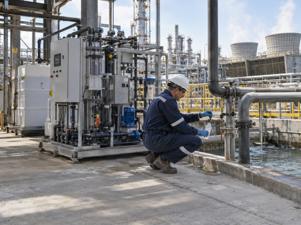 electrochlorination-water-sampling-industrial-plant